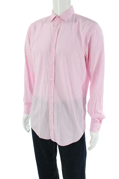 Ralph Lauren Black Label Mens Long Sleeve Button Up SHirt Pink Size 16/175