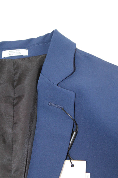 Calvin Klein Boys Two Button Notched Lapel Slim Fit Blazer Jacket Navy Size 20