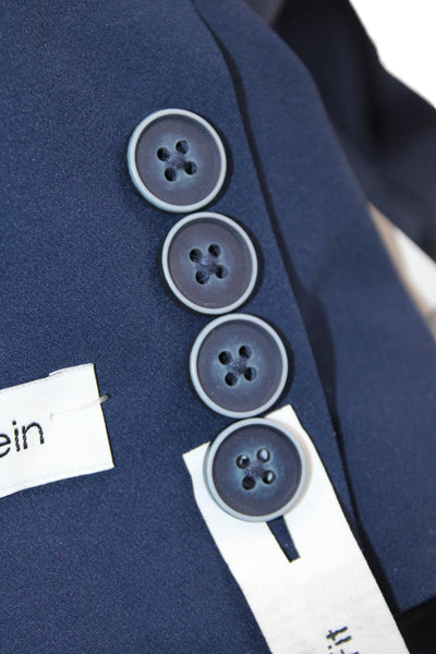 Calvin Klein Boys Two Button Notched Lapel Slim Fit Blazer Jacket Navy Size 20