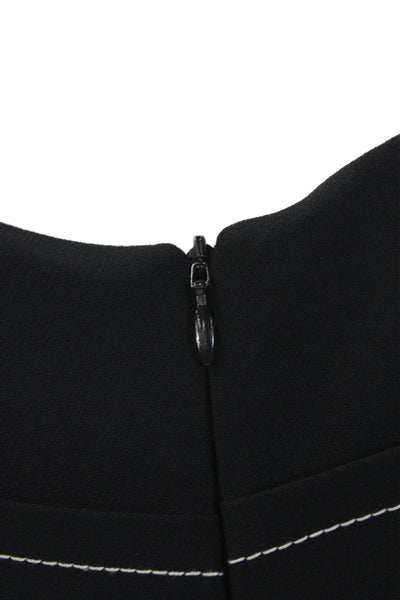 Piazza Sempione Womens Back Zip 3/4 Sleeve V Neck Sheath Dress Navy Size IT 44