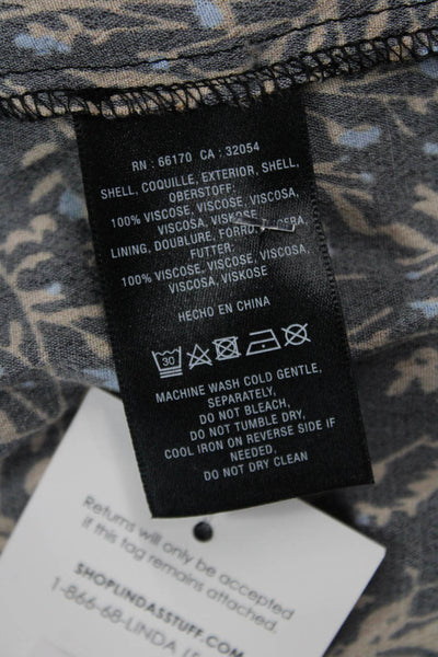 Seen Worn Kept Womens Printed Long Sleeves A Line Dress Black Brown Size 12 Peti