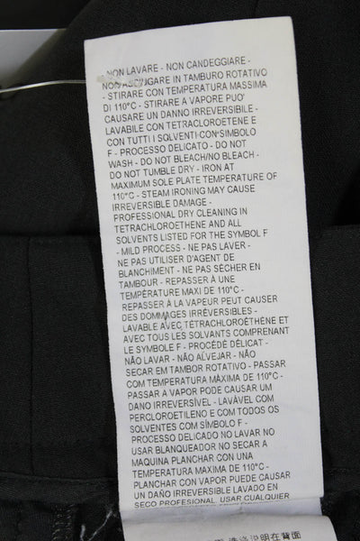 Armani Collezioni Womens High Rise Pleated Trouser Pants Gray Wool Size 10