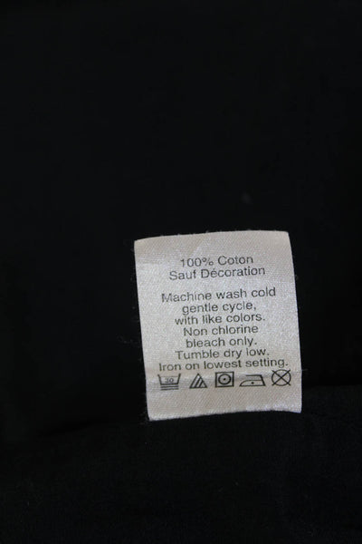 Madewell Womens Sleeveless Keyhole Embroidered Trim Shift Dress Navy Size 14