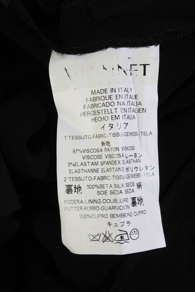 Vionnet Womens Zippered Pleated Bermuda Dress Shorts Solid Black Size 28