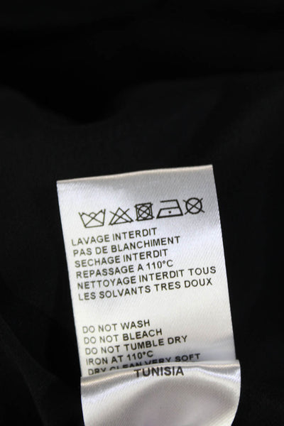 Carven Womens Floral 3/4 Sleeve A-Line Knee Length Dress Black Size 34