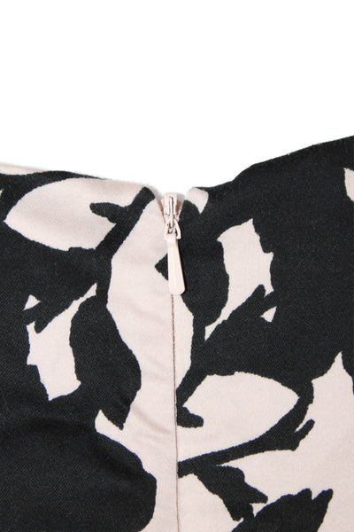 Principles By Ben De Lisi Womens Scoop Neck Floral Shift Dress Pink Black 14