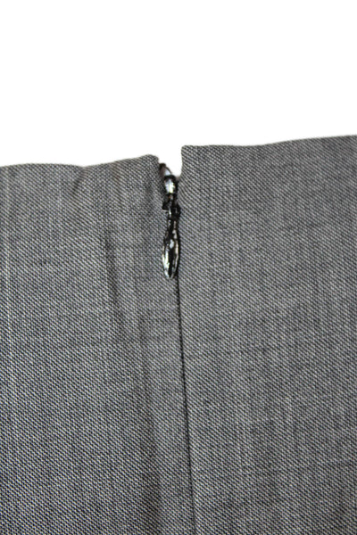 Brooks Brothers Womens Back Zip Scoop Neck Knee Length Shift Dress Gray Size 6