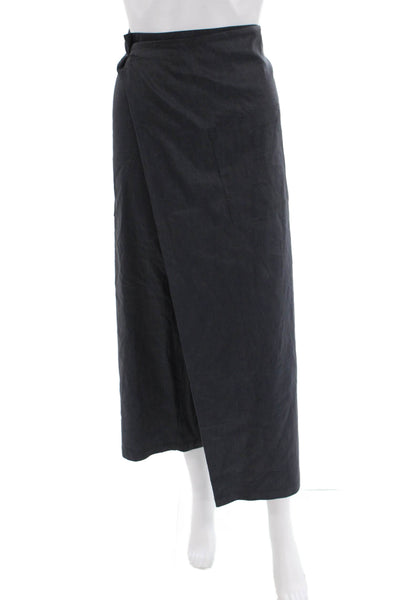 Crea Womens Side Zip High Rise Straight Leg Lightweight Pants Navy Size IT 46