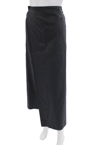 Crea Womens Side Zip High Rise Straight Leg Lightweight Pants Navy Size IT 46