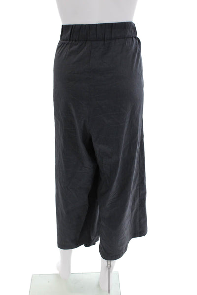 Crea Womens Side Zip High Rise Straight Leg Lightweight Pants Navy Size IT 46