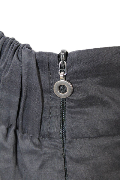 Crea Womens Side Zip High Rise Straight Leg Lightweight Pants Navy Size IT 46