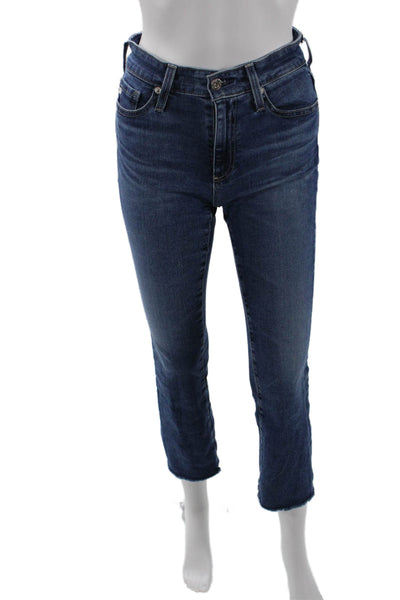 Adriano Goldschmied Womens Cotton Zip Button Boot Cut Jeans Blue Size EUR 24