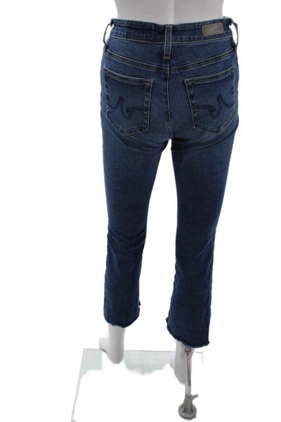 Adriano Goldschmied Womens Cotton Zip Button Boot Cut Jeans Blue Size EUR 24