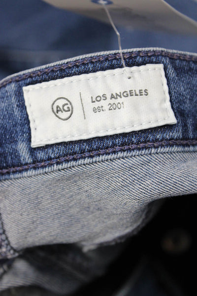 Adriano Goldschmied Womens Cotton Zip Button Boot Cut Jeans Blue Size EUR 24