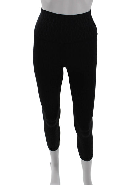 Lululemon Womens Textured Lined Ankle Crop Fit Leggings Black Size XS