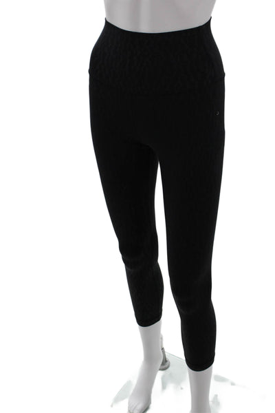 Lululemon Womens Textured Lined Ankle Crop Fit Leggings Black Size XS