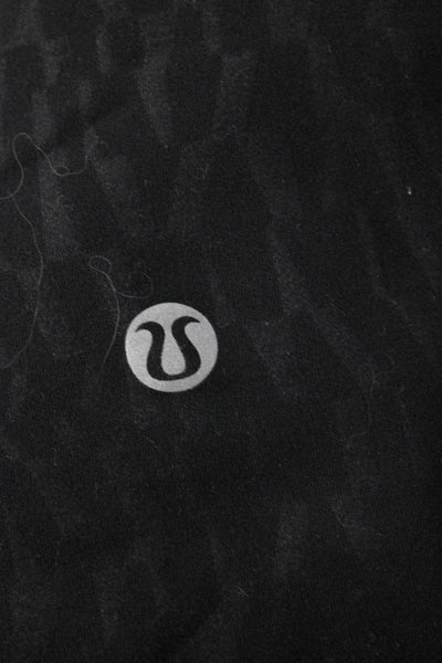 Lululemon Womens Textured Lined Ankle Crop Fit Leggings Black Size XS
