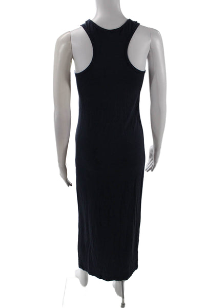 Theory Womens Textured Round Neck Sleeveless Casual Tank Dress Navy Size S