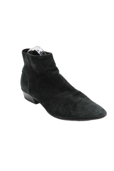 Kork Ease Womens Leather Round Toe Back Zip Flat Ankle Boots Gray Size 9M
