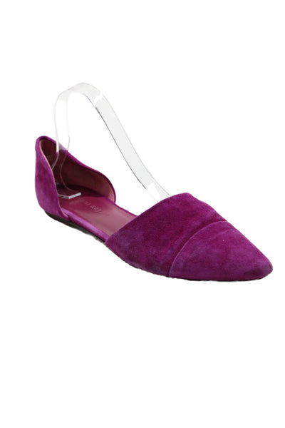 Jenni Kayne Womens Leather Pointed Toe Slip On Flats Fuchsia Size 39 9