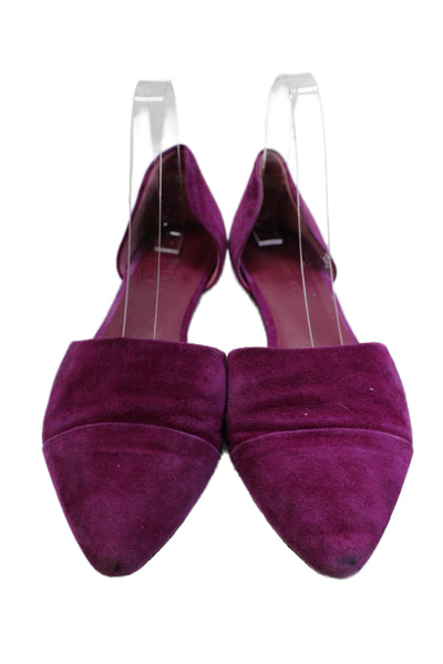 Jenni Kayne Womens Leather Pointed Toe Slip On Flats Fuchsia Size 39 9