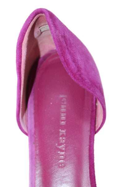 Jenni Kayne Womens Leather Pointed Toe Slip On Flats Fuchsia Size 39 9