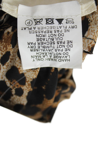 Muche Et Muchette Womens Animal Print Tiered Skirt Brown Black Size One Size