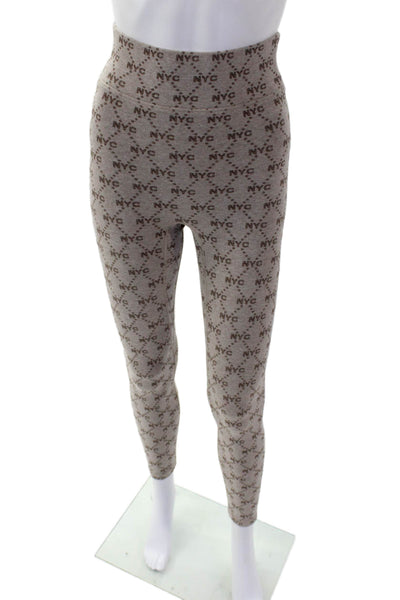 All Access Womens Pull On High Rise Leggings Brown Cotton Size Extra Small