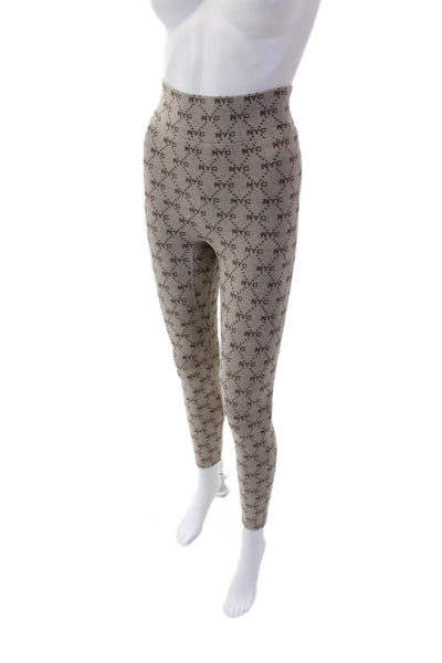 All Access Womens Pull On High Rise Leggings Brown Cotton Size Extra Small
