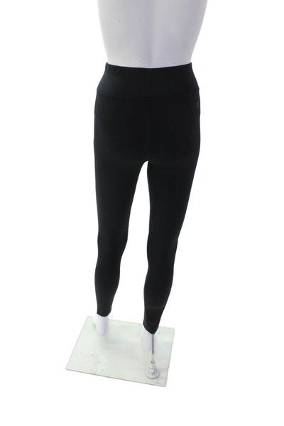 All Access Womens Striped Sides Mid Rise Leggings Black Gold Size Extra Small