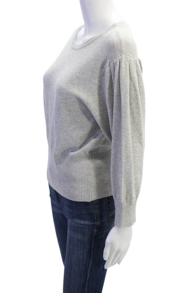 Survival Womens Long Sleeve Pullover Crew Neck Knit Sweater Gray Size L