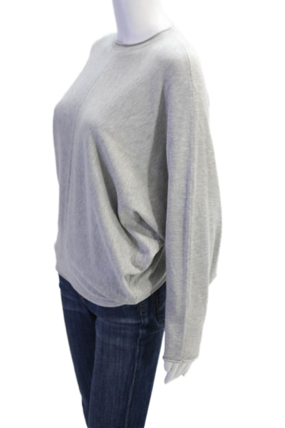 Survival Womens Long Sleeve Pullover Crew Neck Knit Poncho Sweater Gray Size S