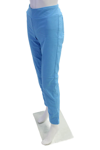 J. Mclaughlin Womens High Waisted Back Pocketed Straight Leg Pants Blue Size 6