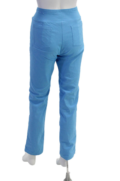 J. Mclaughlin Womens High Waisted Back Pocketed Straight Leg Pants Blue Size 6