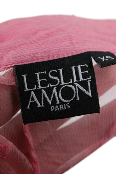 Leslie Amon Womens Sheer Cargo Pocketed Drawstring Ankle Pants Pink Size XS