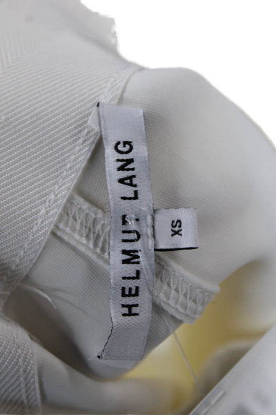 Helmut Lang Womens Elastic Waist Stretch Mini Skirt Solid White Size XS