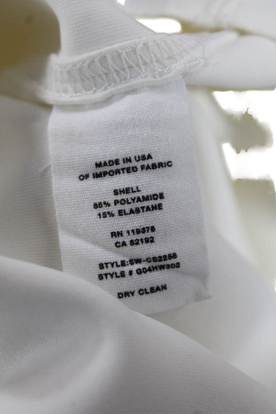 Helmut Lang Womens Elastic Waist Stretch Mini Skirt Solid White Size XS