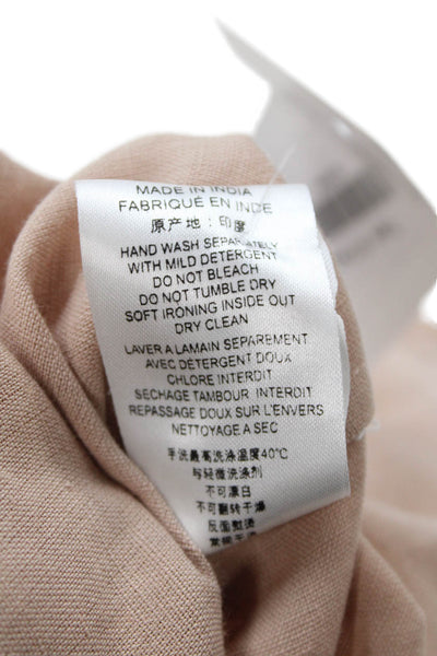 IRO Womens Linen Sleeveless V Neck A Line Ruffled Billow Dress Beige Size EUR 36