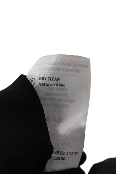 Vince Womens Abstract Print Sleeveless Round Neck Long Tank Top Black Size XS