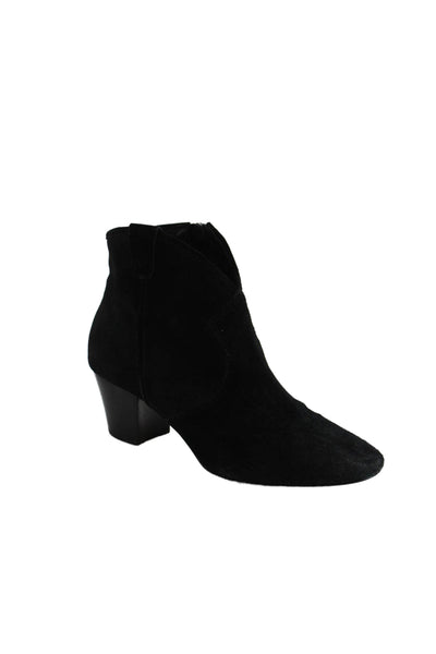 Ash Womens Suede Zip Up Spiral Cowboy Ankle Boots Black Size 39 9