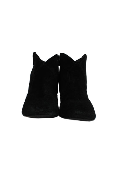 Ash Womens Suede Zip Up Spiral Cowboy Ankle Boots Black Size 39 9