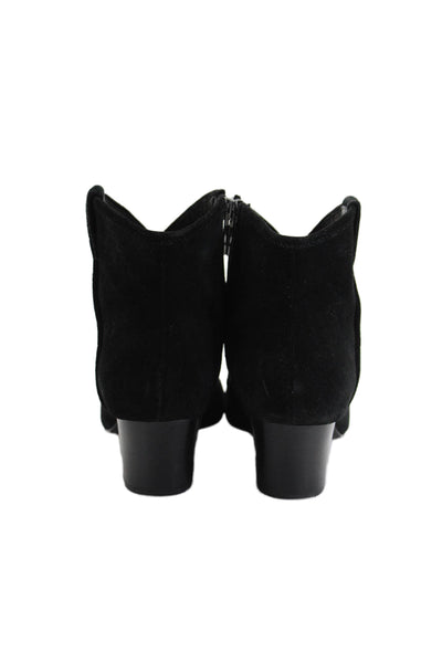 Ash Womens Suede Zip Up Spiral Cowboy Ankle Boots Black Size 39 9