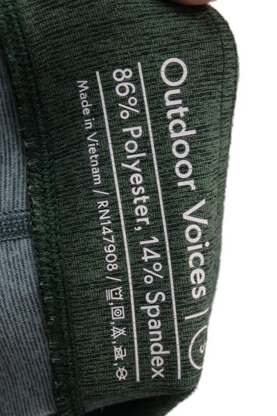 Outdoor Voices Womens Elastic Waistband Knit Skort Shorts Green Size Small