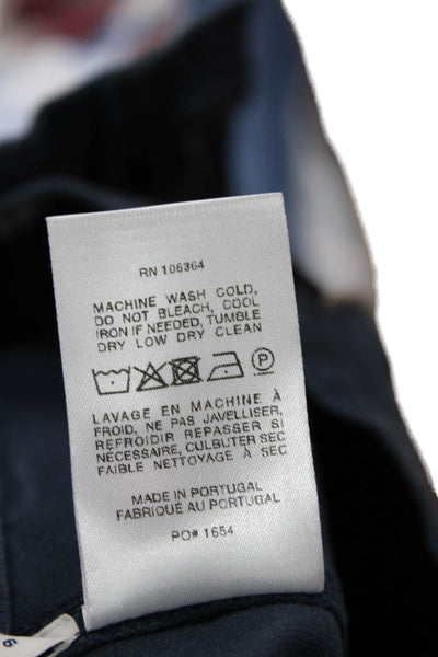 Kule Womens Cotton High-Waisted Zippered Casual Shorts Solid Blue Size M