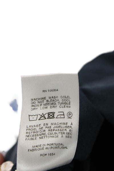 Kule Womens Cotton High-Waisted Zippered Casual Shorts Solid Blue Size XS