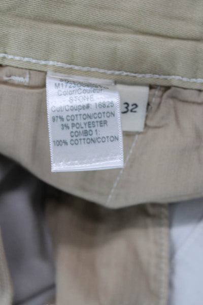 Rag & Bone Mens Cotton Zip Button Straight Leg Casual Pants Khaki Size EUR 32