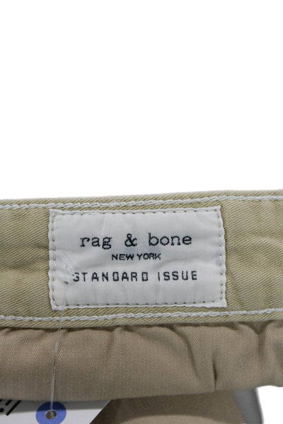 Rag & Bone Mens Cotton Zip Button Straight Leg Casual Pants Khaki Size EUR 32