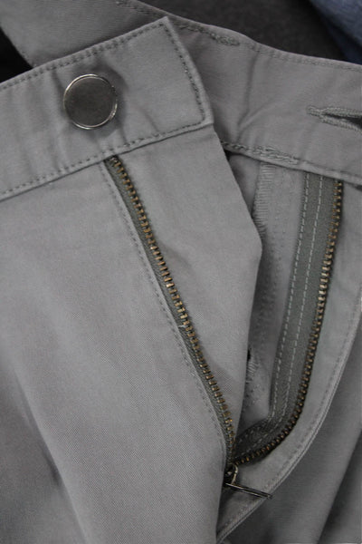 Theory Mens Textured Zip Button Wide Leg Dress Pants Gray Size EUR 32