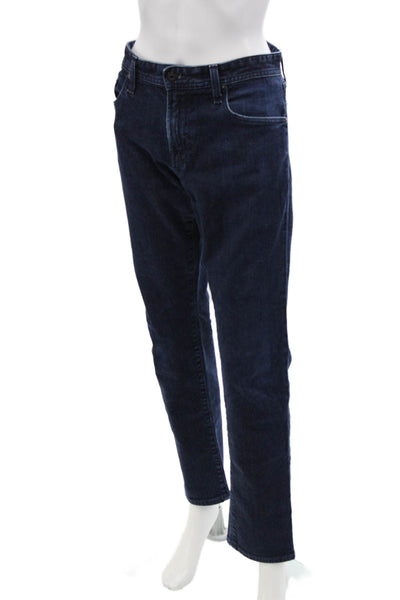 Adriano Goldschmied Mens Cotton Zip Button Straight Leg Denim Jeans Blue Size EU