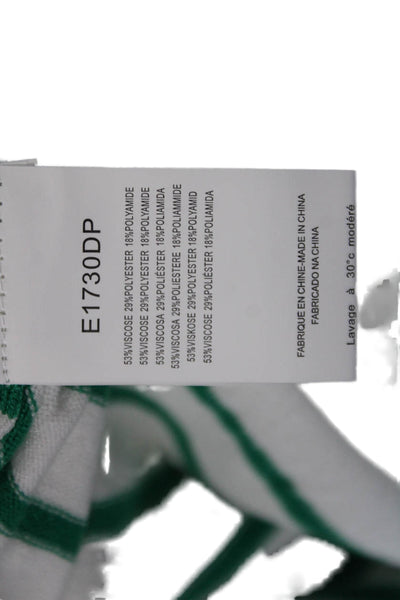 Molly Bracken Womens Striped Long Sleeve Button-Up Cardigan Sweater White Size M